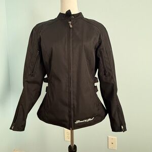 STREET & STEEL WOMENS‎ ARMORED MOTORCYCLE JACKET/BLACK SIZE M